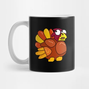 Chicken Turkey (eyes looking up left and facing the right side) - Thanksgiving Mug